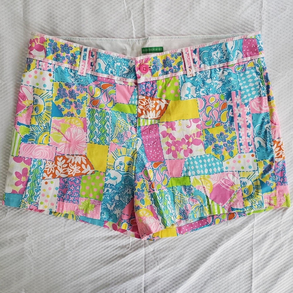 Lilly Pulitzer Palm Beach Fit Patchwork Shorts. Size 12